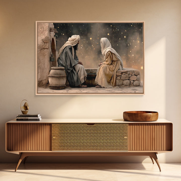 Night Well Wonder, Framed Canvas Print, Christian Wall Art, Jesus Painting, Christian Art Canvas, Moody Christian Art, Christian Gift Ideas