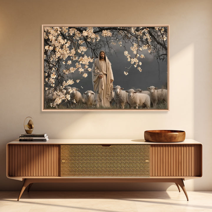 Heavenly Orchard – Framed Canvas Print – Christian Art Canvas – Christian Wall Art – Jesus Painting – Large Christian Art – Christian Chris