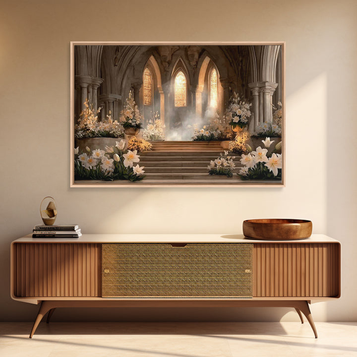 Temple Blossoms – Framed Canvas Print – Christian Christmas Art – Christian Wall Art – Christian Art Canvas – Jesus Painting – Christian De