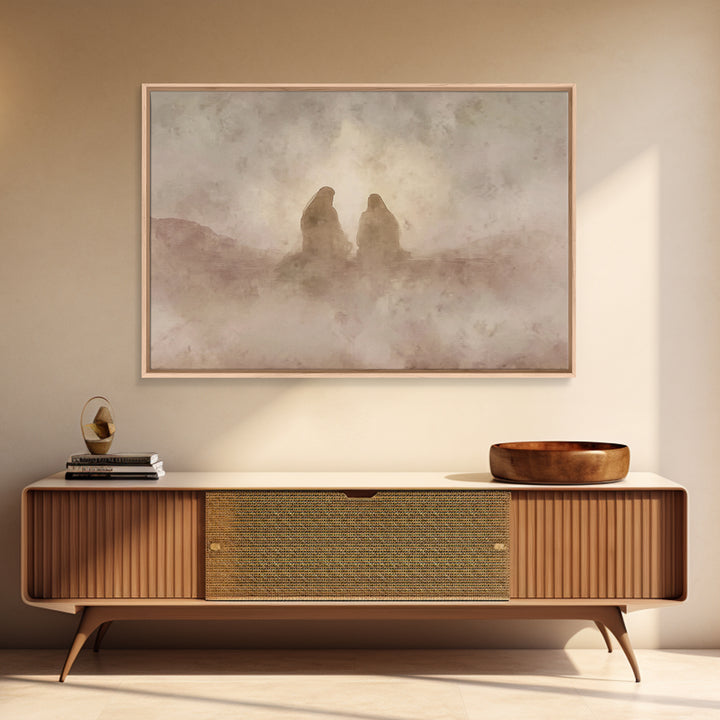 Sacred Companions – Framed Canvas Print – Christian Art Canvas – Christian Wall Art – Christian Painting – Minimalist Christian Art – Chris