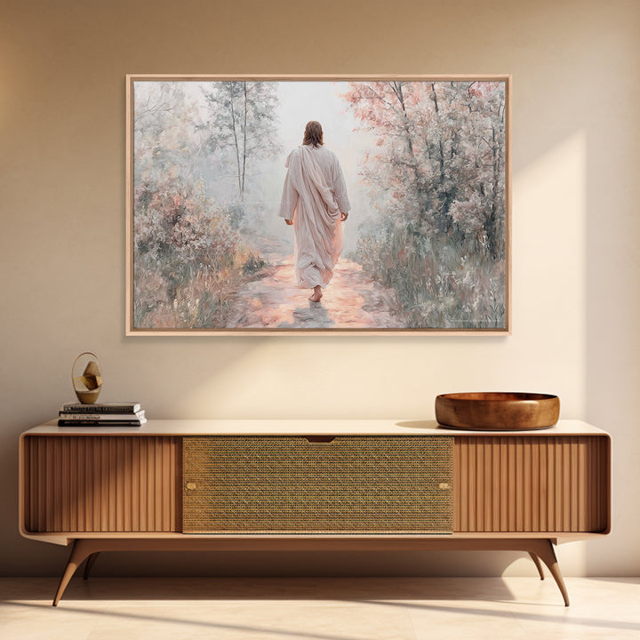 Blossoms Of Faith | Framed Canvas Print | Christian Art Canvas | Jesus Painting | Christian Wall Art | Christian Gift Ideas