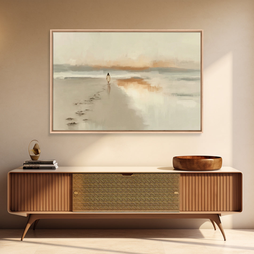 Horizon Of Hope, Framed Canvas Print, Christian Art Print, Jesus Painting Canvas, Christian Wall Art, Minimalist Christian Art, Christian D