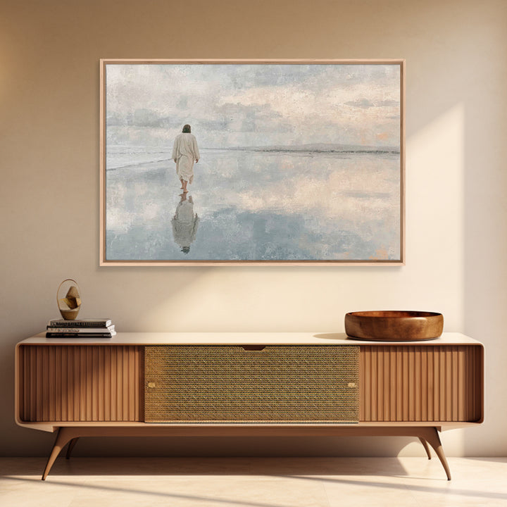 Still Waters Faith – Framed Canvas Print – Christian Wall Art – Christian Art Canvas – Jesus Painting – Moody Christian Art – Christian Dec