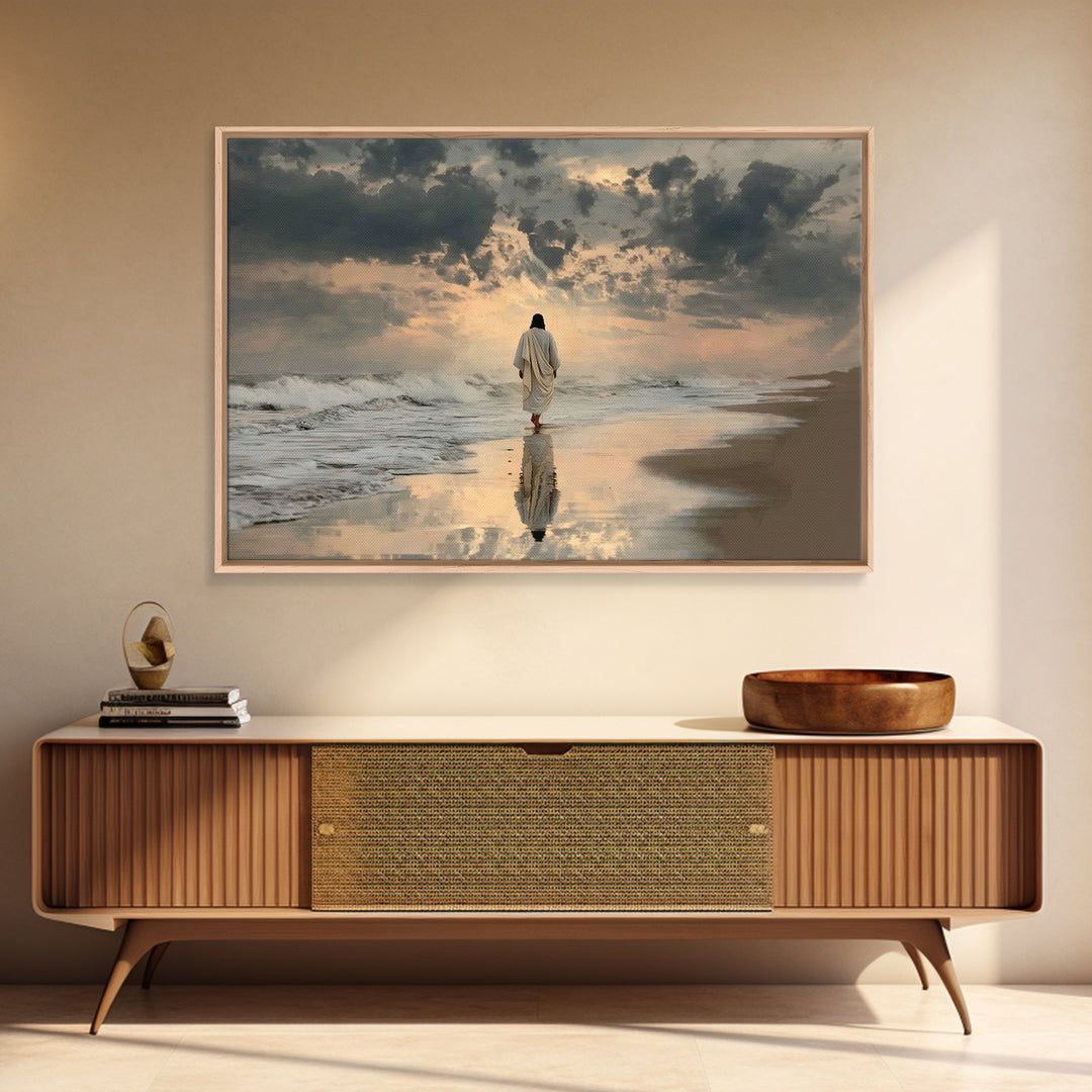 Dawn Of Refuge – Framed Canvas Print – Christian Wall Art – Jesus Painting – Christian Art Canvas – Modern Christian Art – Christian Gift I