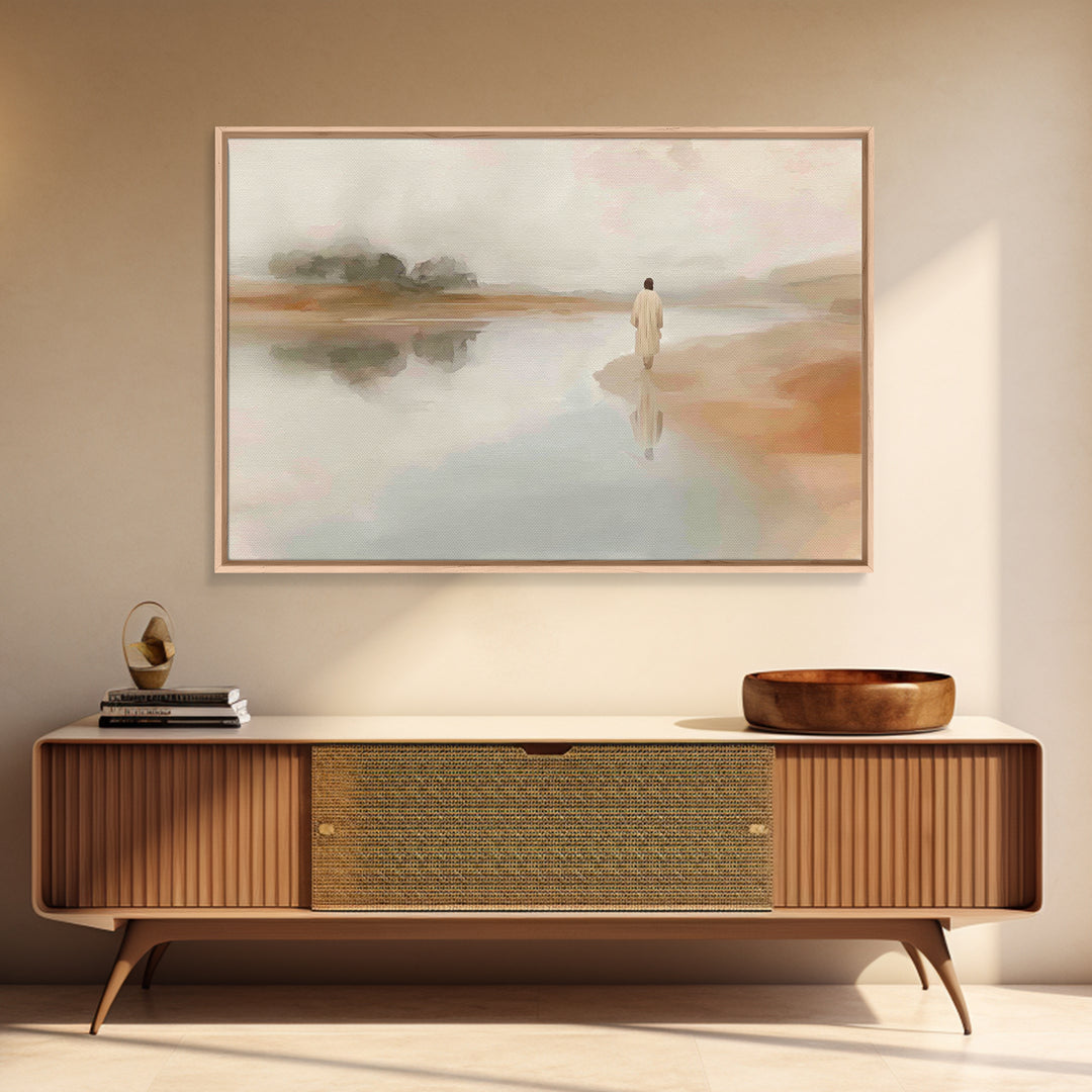 Dawn Of Faith | Framed Canvas Print | Christian Art Canvas | Jesus Painting | Christian Wall Art | Vintage Christian Art | Christian Christ