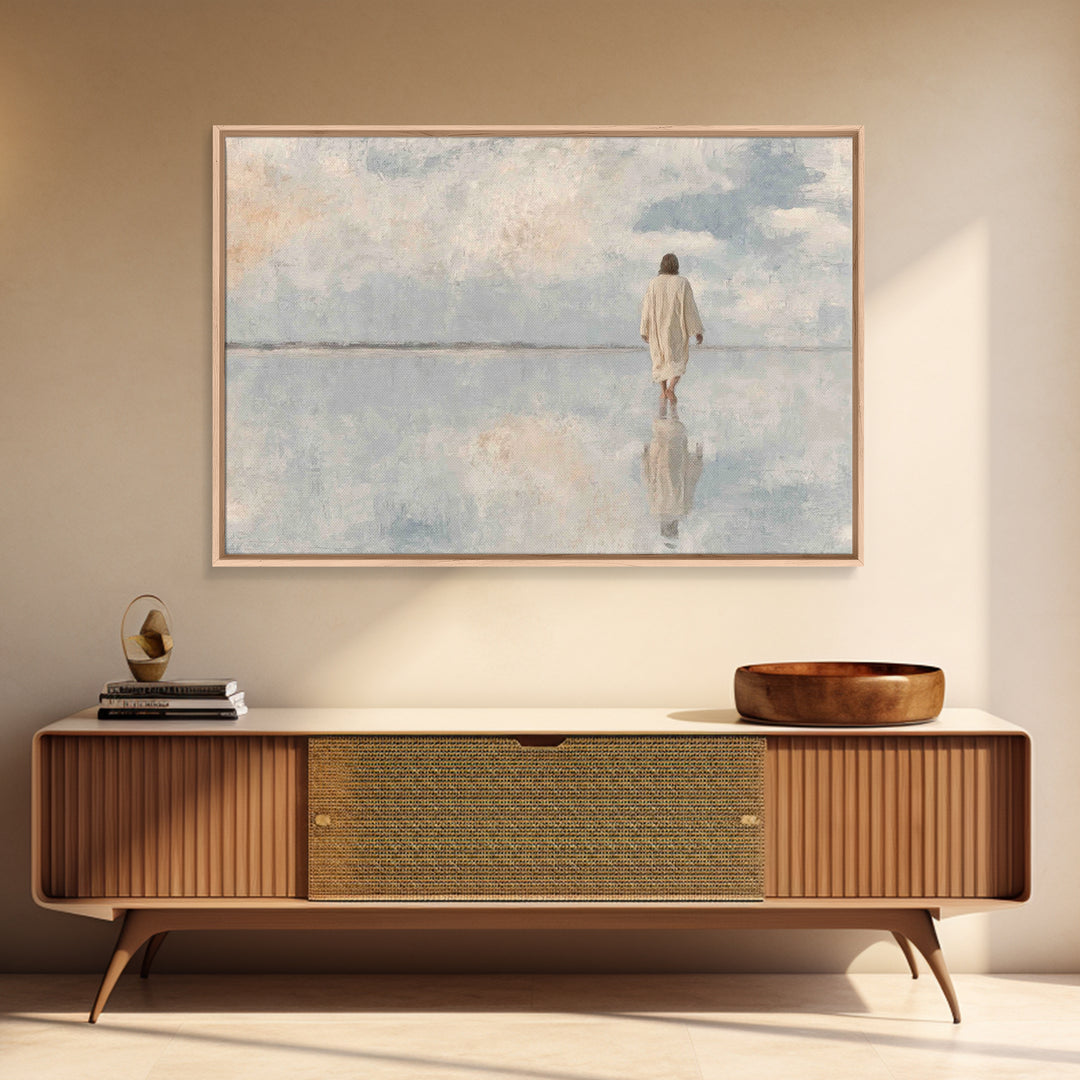 Calm Redeemer – Framed Canvas Print – Christian Art Canvas – Jesus Painting – Christian Wall Art – Modern Christian Painting – Christian Gi