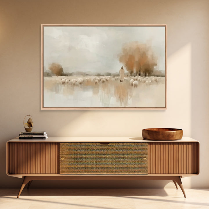 Mountain Light – Framed Canvas Print – Christian Art Canvas – Jesus Painting – Modern Christian Art – Christian Wall Art – Christmas Art Wo