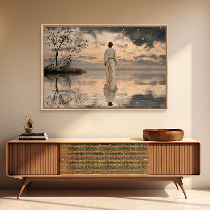 Eternal Calm | Framed Canvas Print | Christian Art Canvas | Jesus Painting | Christian Wall Art | Large Christian Painting | Christian Deco
