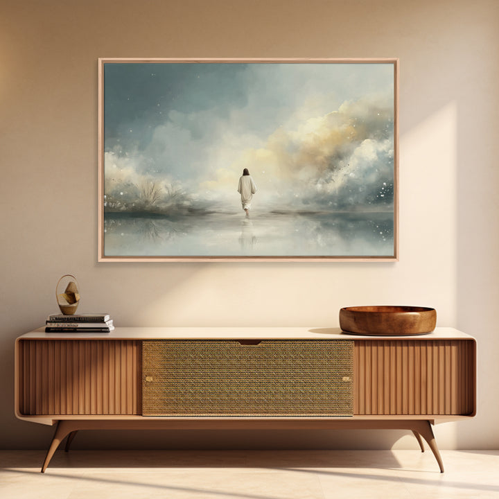 Twilight Grace, Framed Canvas Print, Christian Art Canvas, Jesus Painting, Christian Wall Art, Modern Christian Painting, Christian Gift Id