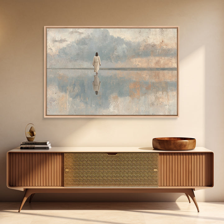 Horizon Of Peace | Framed Canvas Print | Christian Art Canvas | Jesus Painting | Modern Christian Art | Large Christian Painting | Christia