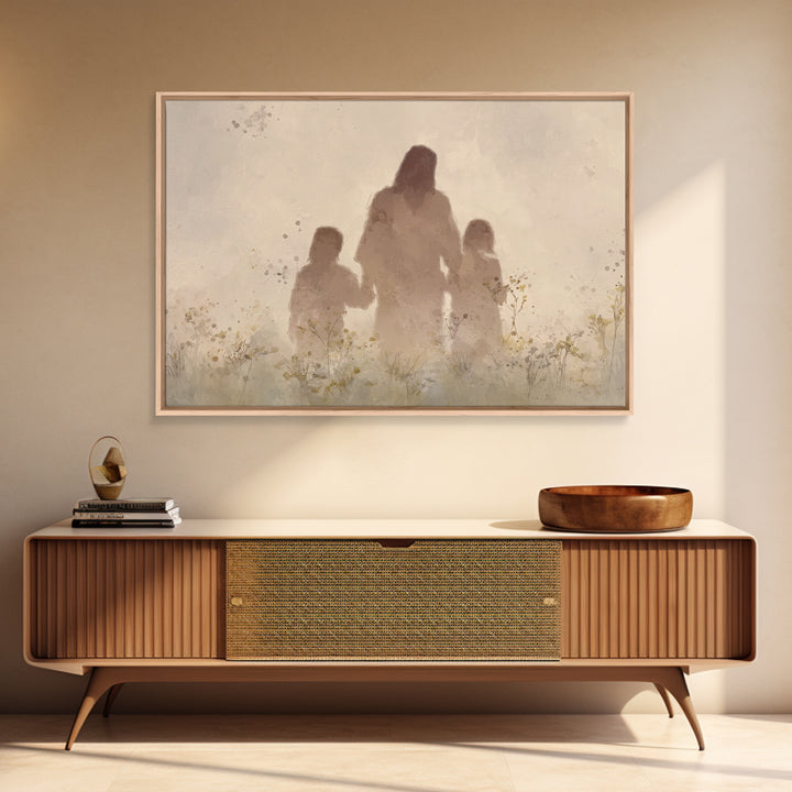 Tender Guidance – Framed Canvas Print – Christian Art Canvas – Jesus Painting – Subtle Christian Art – Christian Wall Art – Christian Art P