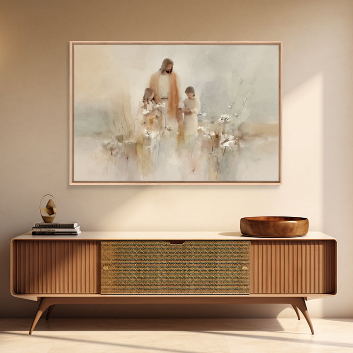 Blooming Promise – Framed Canvas Print – Christian Art Canvas – Jesus Painting – Christian Wall Art – Modern Christian Painting – Christian