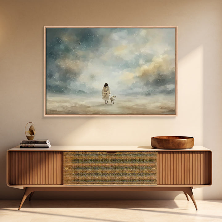 Heavenly Way | Framed Canvas Print | Christian Wall Art | Jesus Art Print | Christian Christmas Art | Christian Decor | Christian Painting