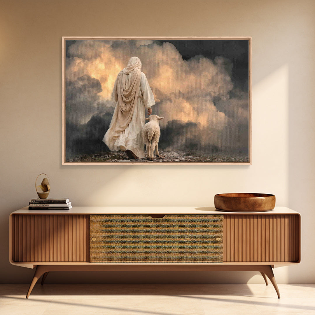 Desert Hope – Framed Canvas Print – Jesus Canvas Art – Christian Wall Art – Moody Christian Art – Christian Art Canvas – Christian Gift Ide