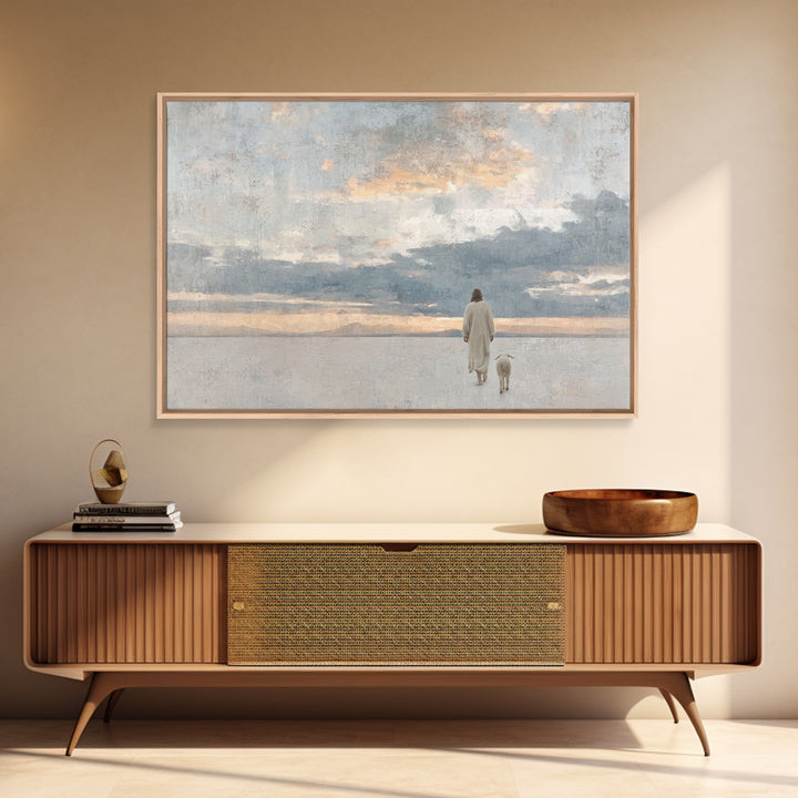 Eternal Horizon – Framed Canvas Print – Modern Christian Art – Christian Art Canvas – Jesus Painting – Christian Decoration – Christmas Art