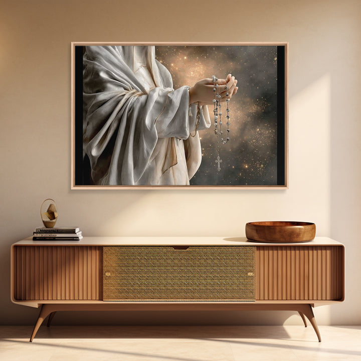 Hands Of Devotion – Framed Canvas Print – Christian Painting – Christian Art Canvas – Christian Wall Art – Christian Art Print – Vintage Ch