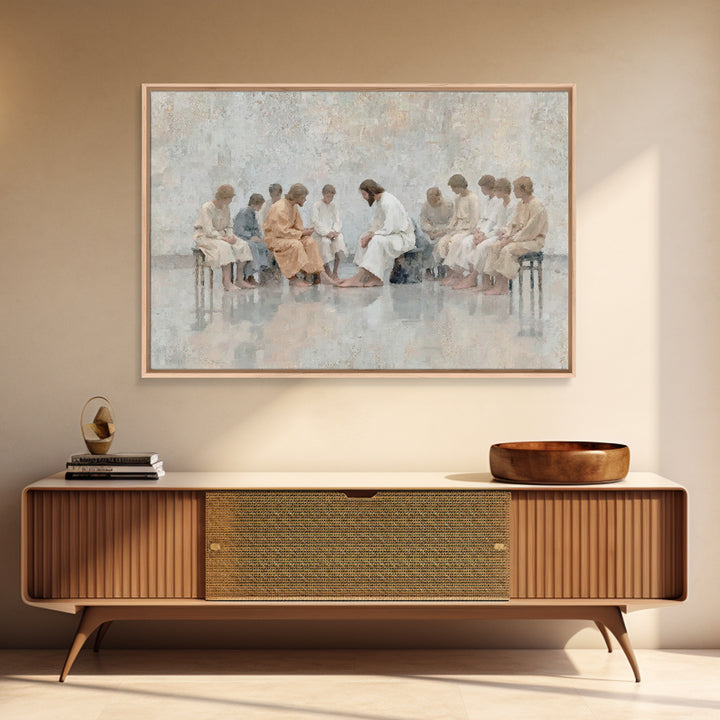 Serving Light, Framed Canvas Print, Christian Art Canvas, Jesus Painting Canvas, Christian Art Print, Modern Christian Art, Christian Gift
