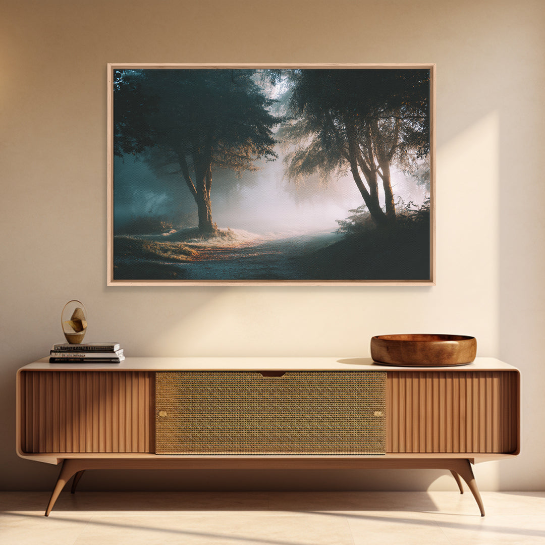 Sacred Forest Light – Framed Canvas Print – Jesus Painting – Christian Decor – Christian Art Canvas – Christian Gift Ideas – Christian Wall