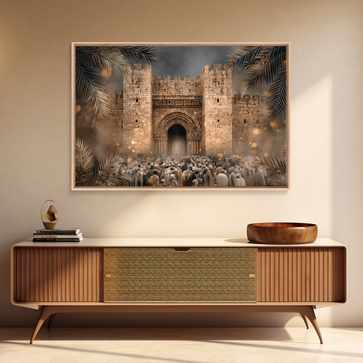 Gate of Triumph, Framed Canvas Print, Christian Art Canvas, Christian Wall Art, Christmas Art Prints, Jesus Painting, Christian Gift Ideas