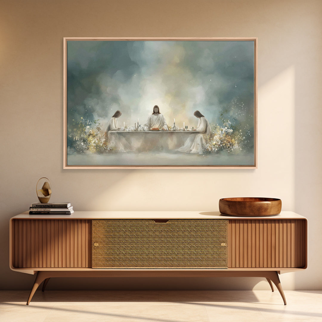 Radiant Council – Framed Canvas Print – Christian Art Canvas – Jesus Wall Art – Large Christian Art – Christian Painting – Christmas Art Fr