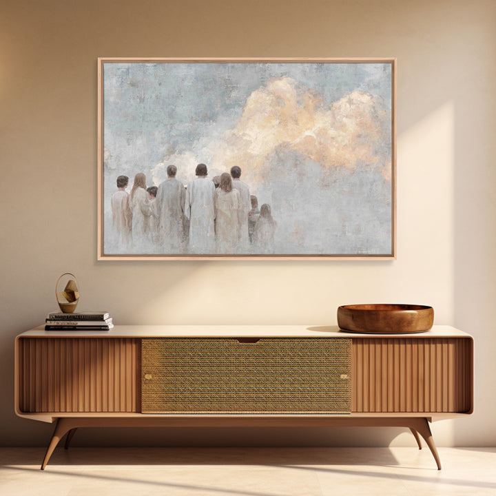 Heaven’s Gathering – Framed Canvas Print – Christian Wall Art – Christian Art Canvas – Subtle Christian Art – Christian Painting – Christia