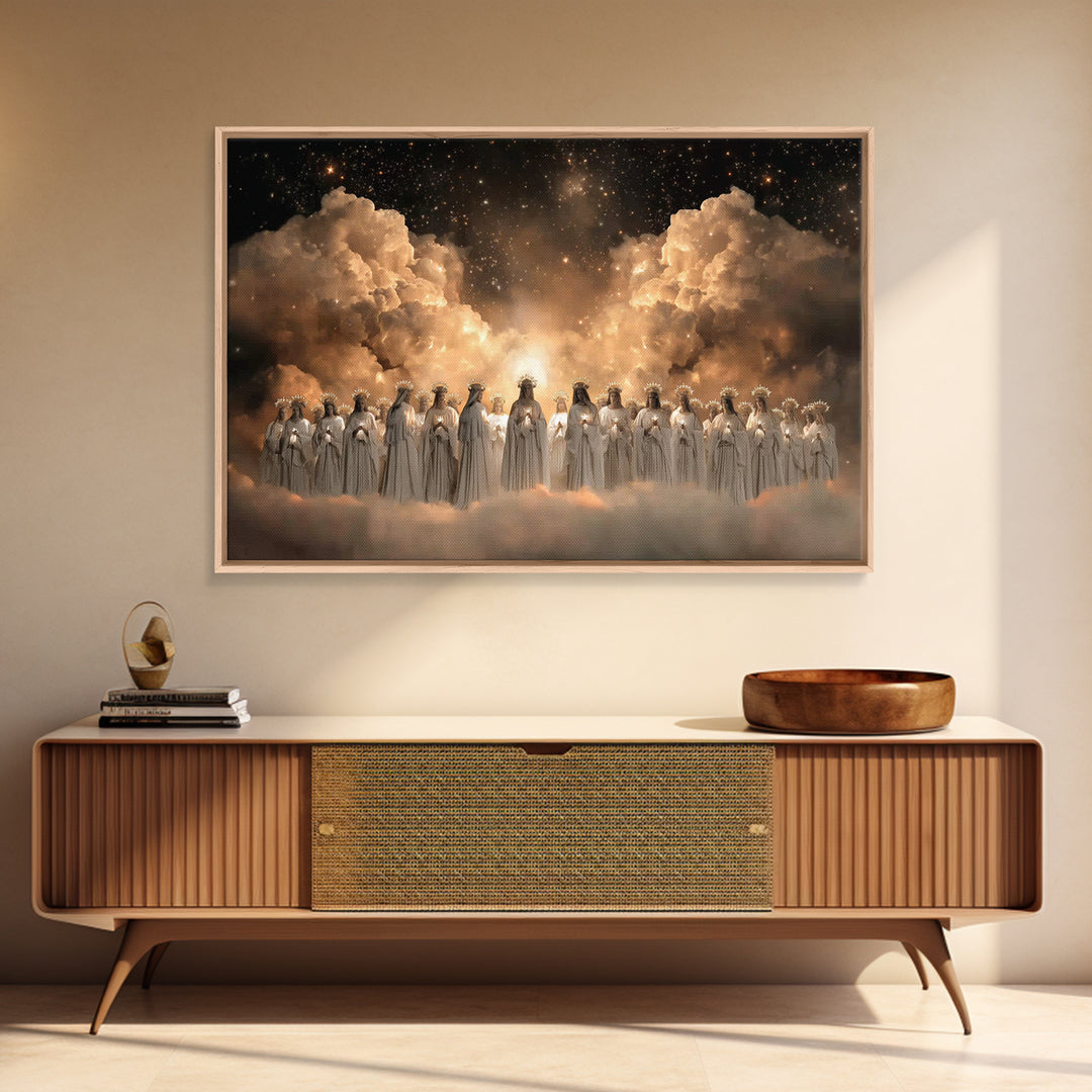 Heavenly Choir – Framed Canvas Print – Christian Wall Art – Christian Art Canvas – Jesus Painting – Christian Christmas Art – Christmas Wal