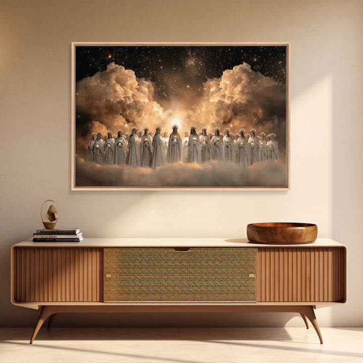 Heavenly Choir – Framed Canvas Print – Christian Wall Art – Christian Art Canvas – Jesus Painting – Christian Christmas Art – Christmas Wal