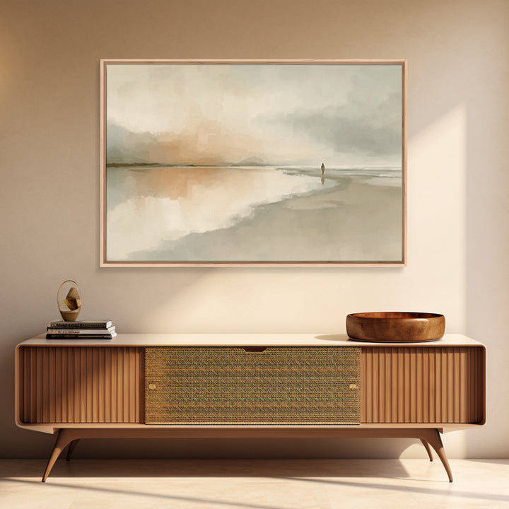 Silent Coast Peace – Framed Canvas Print – Christian Art Canvas – Christian Wall Art – Jesus Painting – Moody Christian Art – Christian Gif