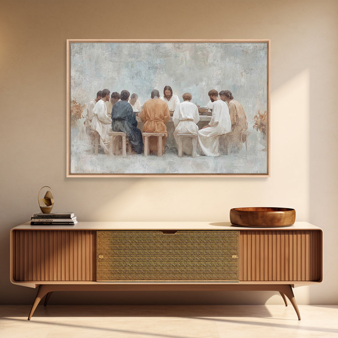 Communion Of Light – Framed Canvas Print – Christian Wall Art – Jesus Painting – Christian Art Canvas – Modern Christian Art – Christian De