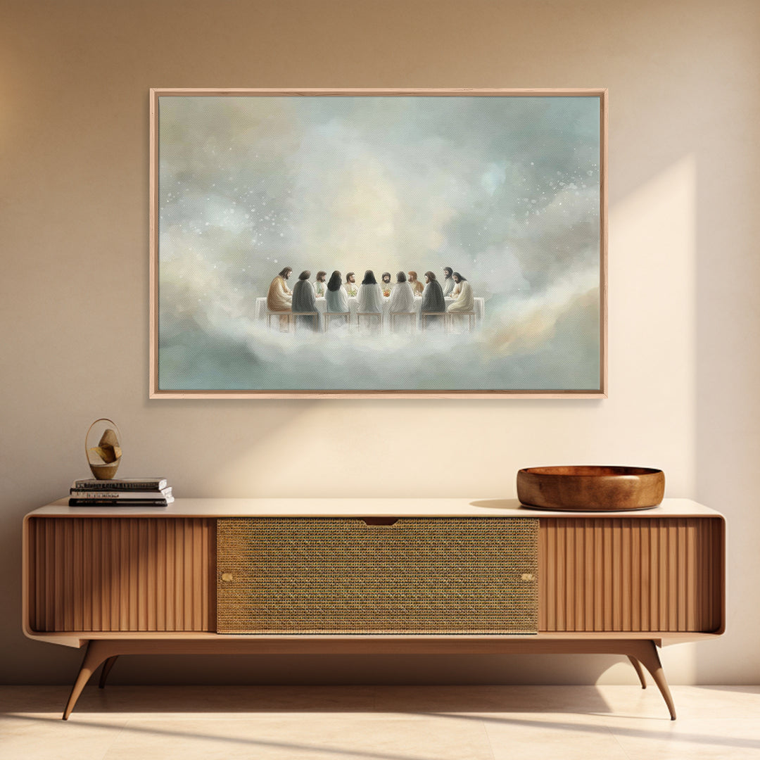 Holy Supper Unity – Framed Canvas Print – Jesus Painting – Christian Art – Christian Wall Art – Christian Art Canvas – Christian Decor – Mi