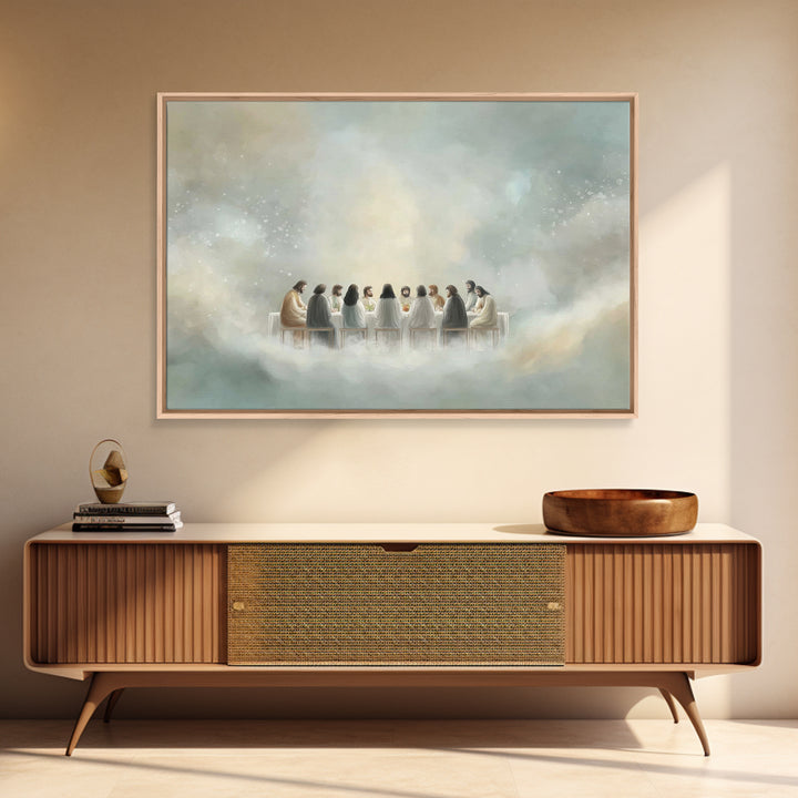 Holy Supper Unity – Framed Canvas Print – Jesus Painting – Christian Art – Christian Wall Art – Christian Art Canvas – Christian Decor – Mi