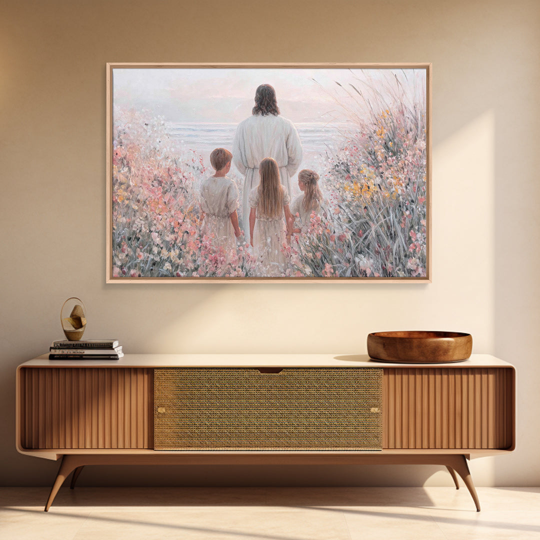 Garden Of Promise | Framed Canvas Print | Christian Wall Art | Christian Art Canvas | Jesus Painting | Subtle Christian Art | Christian Gif