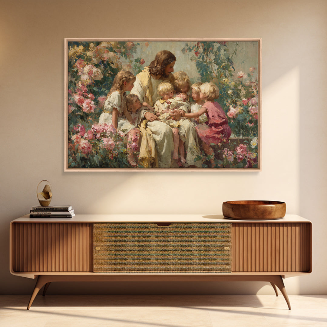 Circle Of Blessings | Framed Canvas Print | Christian Art Canvas | Christian Art | Jesus Painting | Christian Wall Art | Christian Gift Ide