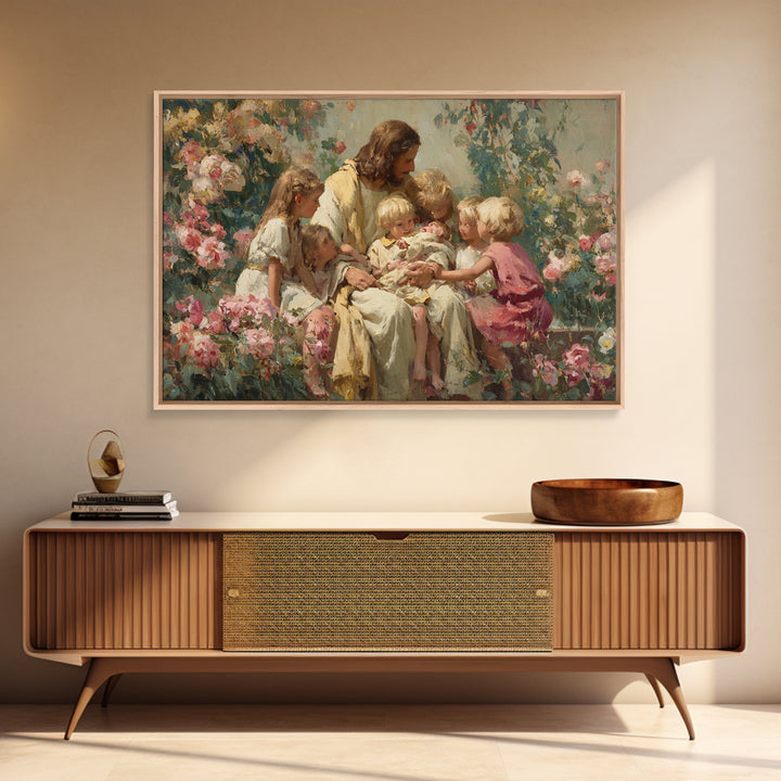 Circle Of Blessings | Framed Canvas Print | Christian Art Canvas | Christian Art | Jesus Painting | Christian Wall Art | Christian Gift Ide