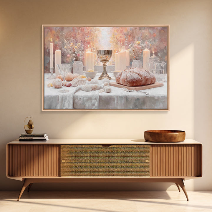 Radiant Communion – Framed Canvas Print – Christian Art Canvas – Christian Wall Art – Christmas Art Prints – Christian Christmas Decor – Mo