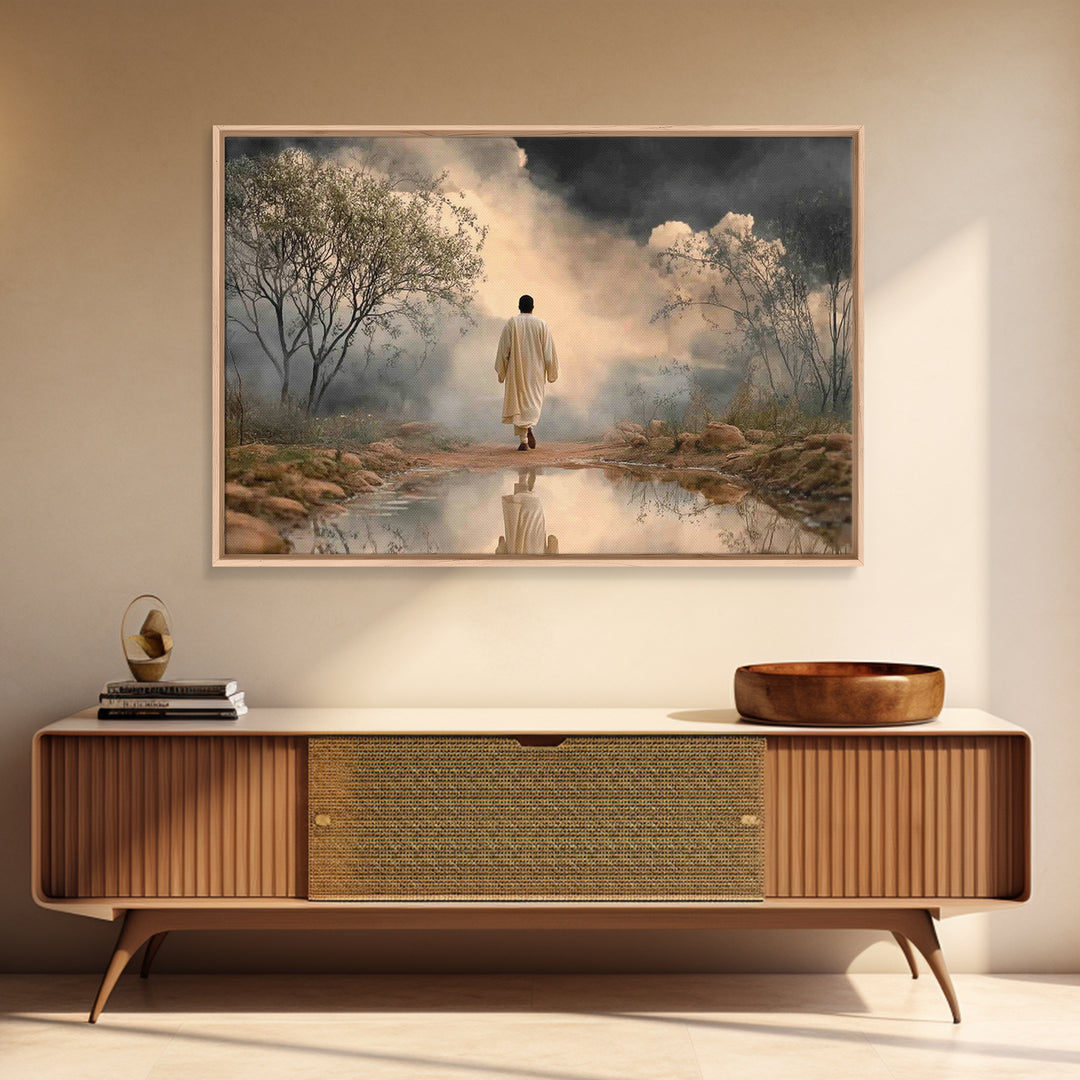 Rising Dawn Hope, Framed Canvas Print, Christian Art Canvas, Christian Wall Art, Subtle Christian Art, Modern Christian Art, Christian Art