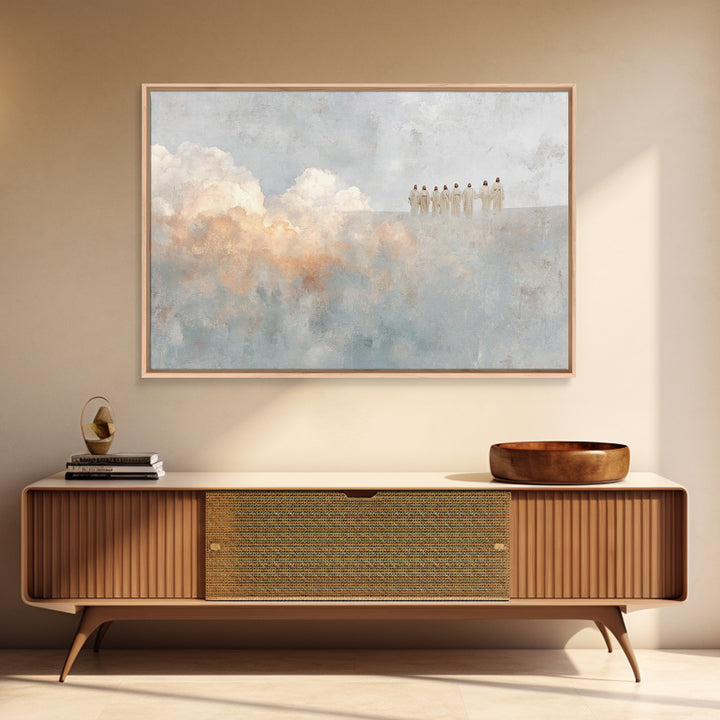 Clouds Of Majesty – Framed Canvas Print – Christian Art Canvas – Jesus Painting – Christian Wall Art – Subtle Christian Art – Large Christi