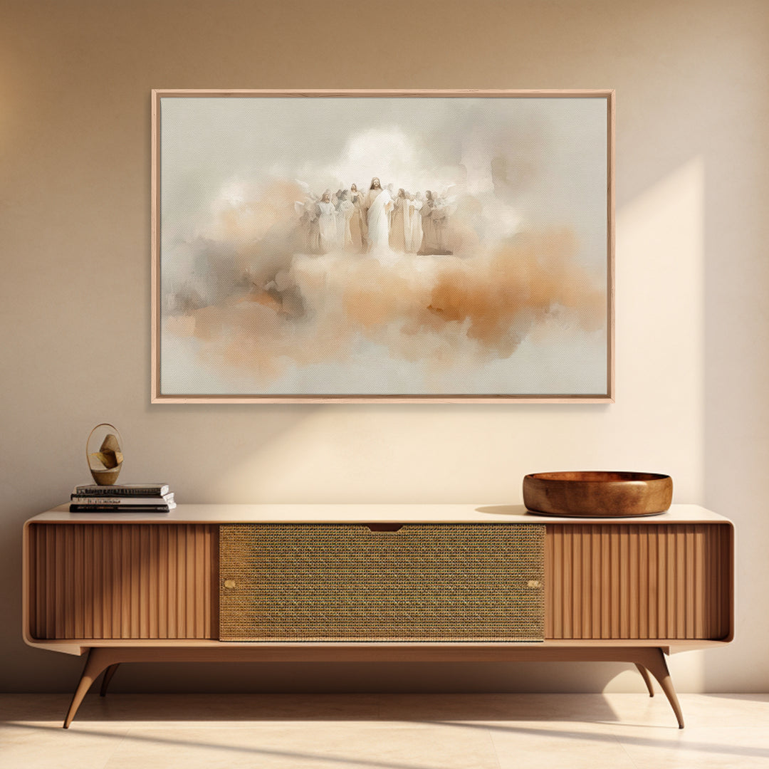 Radiant Host | Framed Canvas Print | Christian Art Canvas | Jesus Painting | Christian Wall Art | Large Christian Painting | Unique Christi
