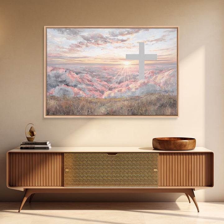 Horizon Of Hope – Framed Canvas Print – Christian Art Canvas – Christian Wall Art – Subtle Christian Art – Christian Gift – Christian Paint