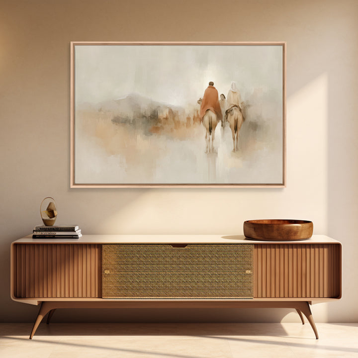 Soft Journey Home | Framed Canvas Print | Christian Art Painting | Christian Wall Art | Abstract Christian Art | Christian Art Print