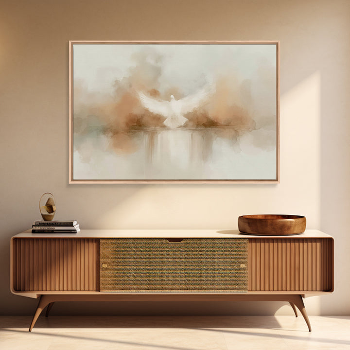 Spirit Of Peace – Framed Canvas Print – Christian Art – Minimalist Christian Art – Christian Wall Art – Christian Art Canvas – Christmas Ar
