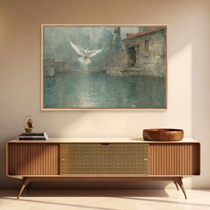 Sacred Waters | Framed Canvas Print | Christian Wall Art | Christian Art Canvas | Christian Paintings | Christian Art | Christian Gift Idea