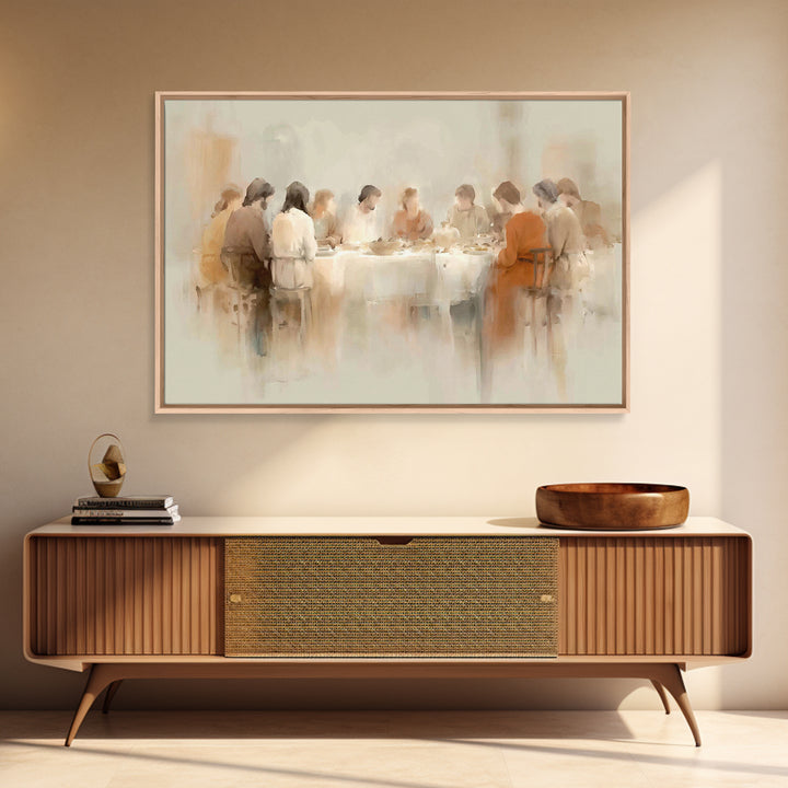 Silent Ascension – Framed Canvas Print – Christian Art – Christian Painting – Christian Wall Art – Minimalist Christian Art – Christian Can