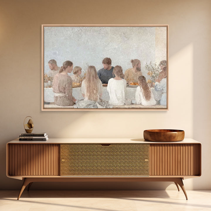 Gathered Grace - Framed Canvas Print - Christian Wall Art - Jesus Painting - Christian Art Canvas - Minimalist Christian Art - Christian Gi