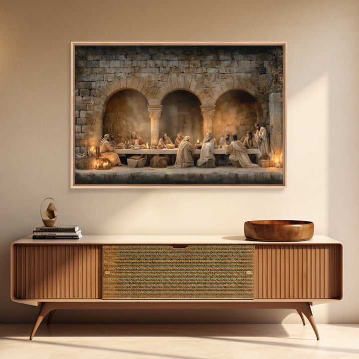 Holy Evening Light - Framed Canvas Print - Christian Wall Art - Christian Art Canvas - Jesus Painting - Vintage Christian Art - Christian D