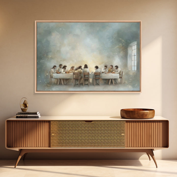 Celestial Table - Framed Canvas Print - Christian Art Canvas - Christian Wall Art - Subtle Christian Art - Jesus Painting - Christian Decor