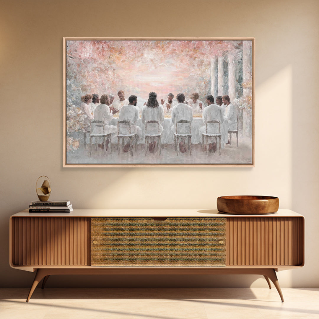 Eternal Fellowship | Framed Canvas Print | Christian Art Canvas | Jesus Painting | Christian Wall Art | Christmas Art Prints | Modern Chris