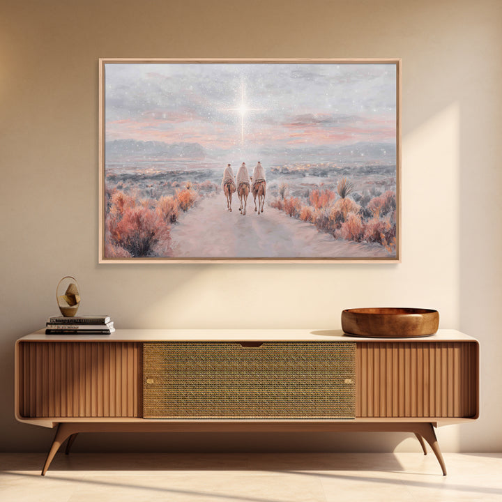 Bethlehem Road | Framed Canvas Print | Christian Art Canvas | Christmas Wall Art | Christian Christmas Art | Christian Art Work | Jesus Pai