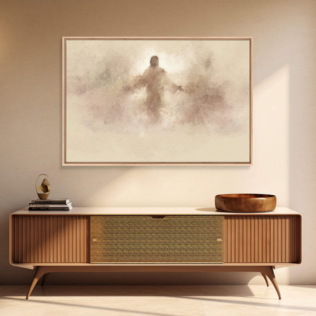 Radiant Messiah | Framed Canvas Print | Jesus Painting | Christian Art Canvas | Christian Wall Art | Christian Art | Christian Art Gift