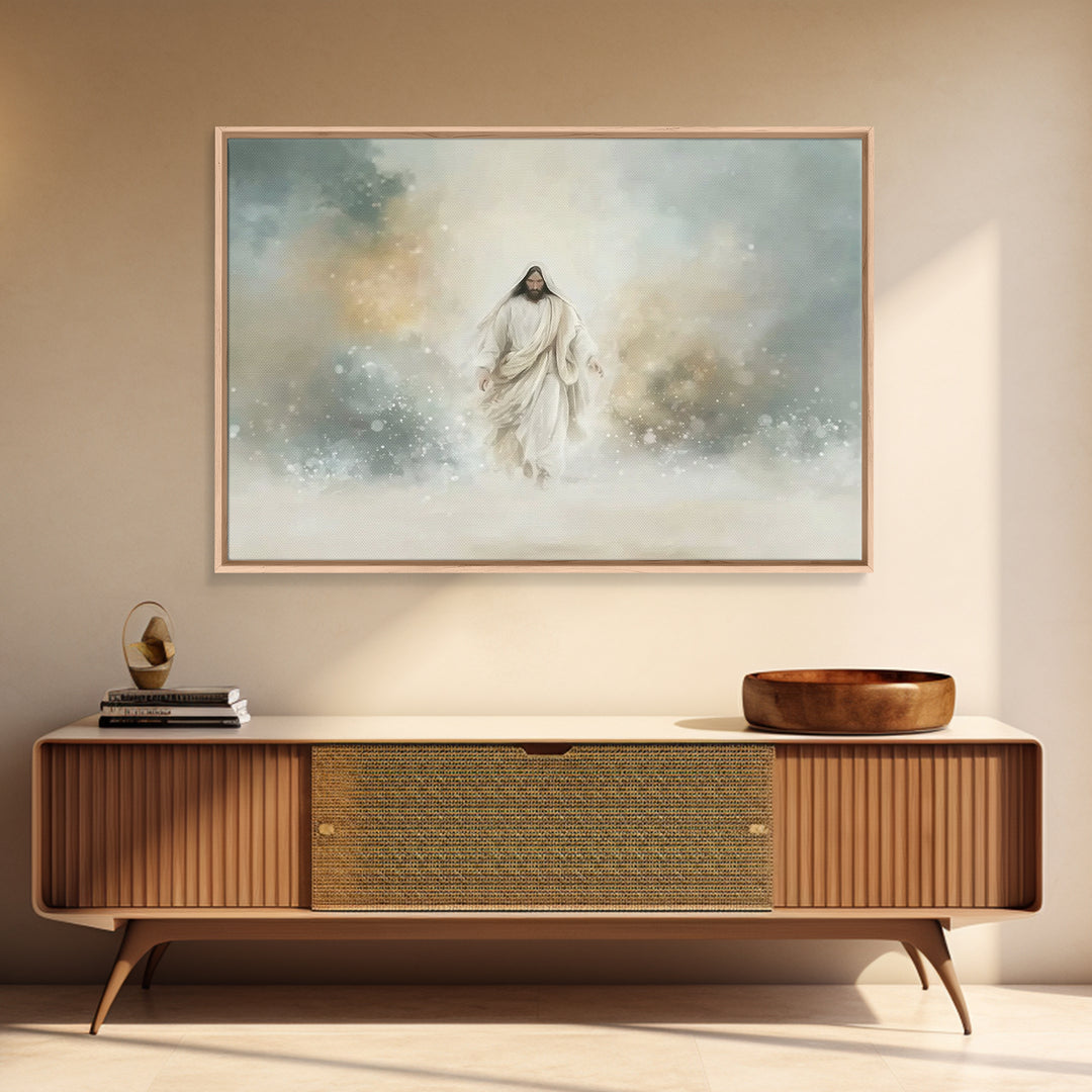 Heavenly Dawn | Framed Canvas Print | Christian Art Canvas | Jesus Painting | Christian Wall Art | Christian Christmas Art | Christian Deco